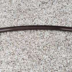 60in Oil Bronze Curved Shower Curtain 40in to 60in with Matching Shower Curtain Hooks