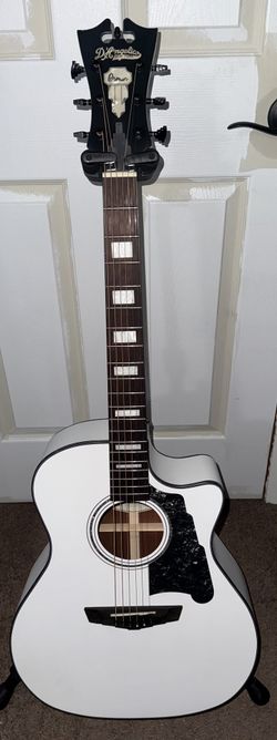 D'Angelico Premier Gramercy Grand Auditorium Acoustic-Electric Guitar Matte White
