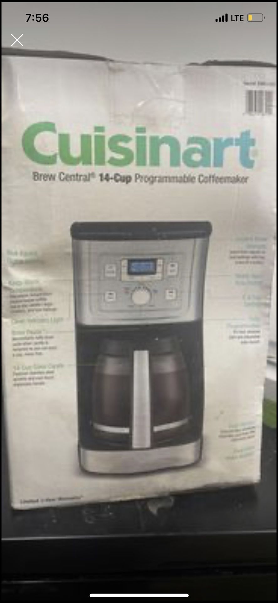 Cuisinart Brew Central 14 Cup Programmable Coffee Make Kitchen & Dining