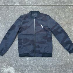 Bomber Jacket Black Camouflage 