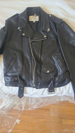 Black leather jacket by wilsons