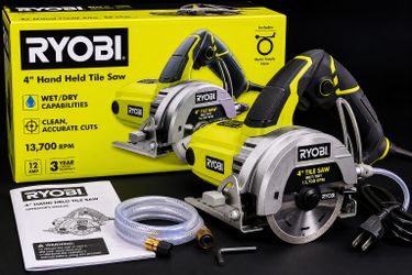 RYOBI 4 in. Handheld Tile Saw Wet/Dry 12 Amp