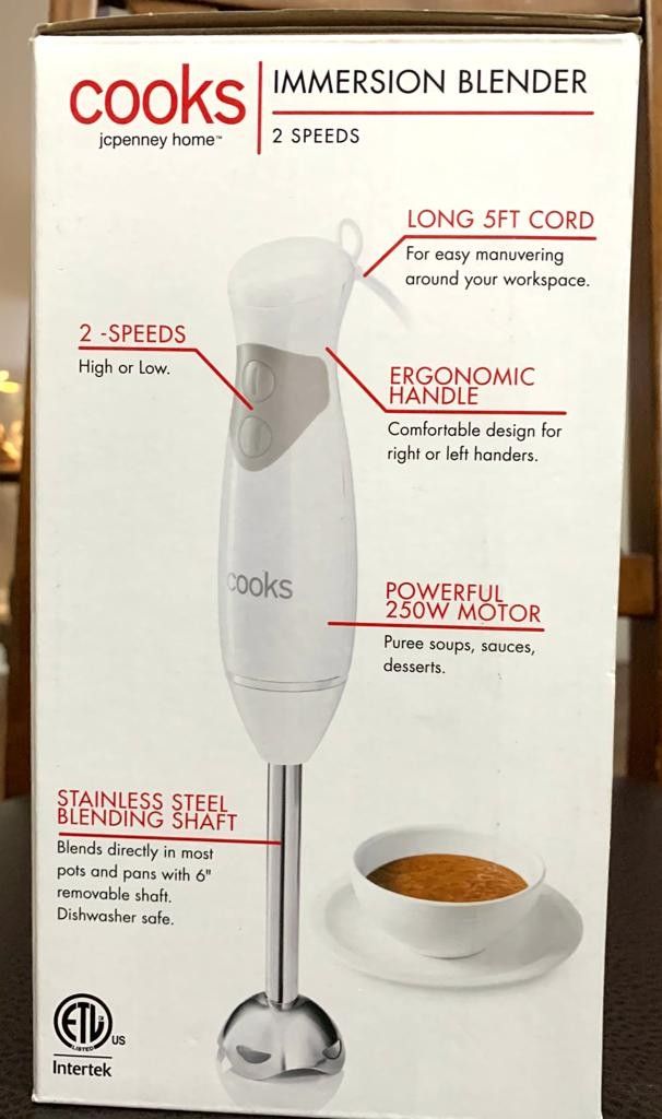 Brand new JCPenney Cooks immersion blender