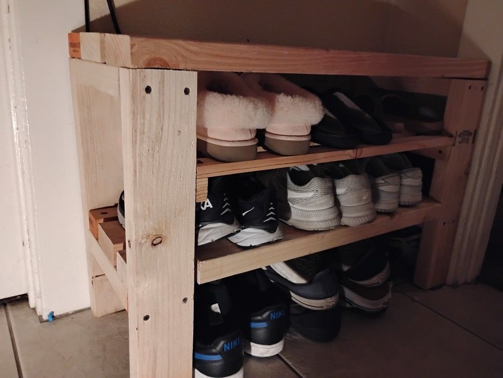 Wooden Shoe Rack