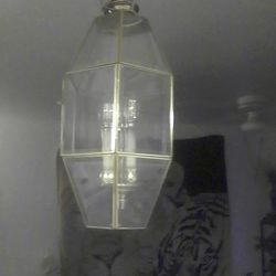 Antique Free Lighted Solid Glass Chandelier Light