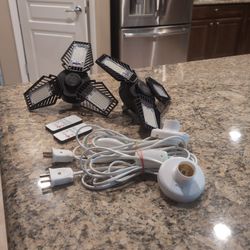 LED Folding Ceiling Lights + Receptacles 