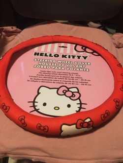 Red Hello Kitty Rubber Steering Wheel Cover