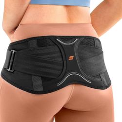 SueStar Sacroiliac Belt with Removable 3D Massage Pad, Hip Brace for SI Joints Pain, Lower Back Pain
