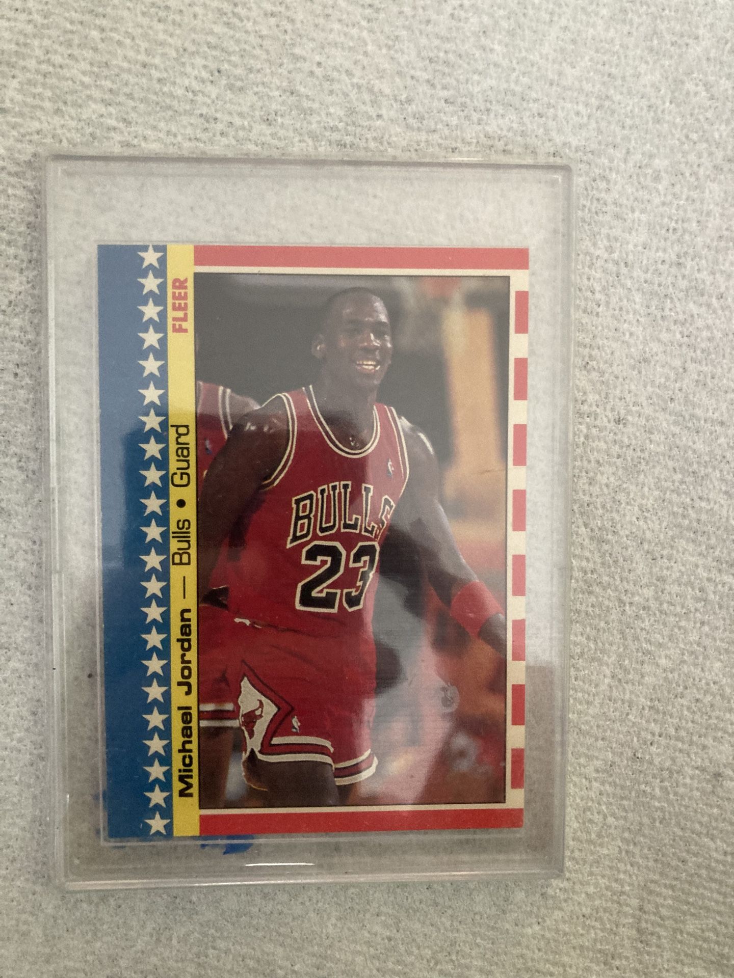 87 88 Fleer Stickers Michael Jordan HOF Insert Card (Chicago Bulls
