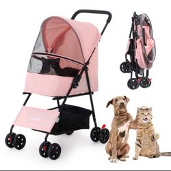Pink Pet Stroller