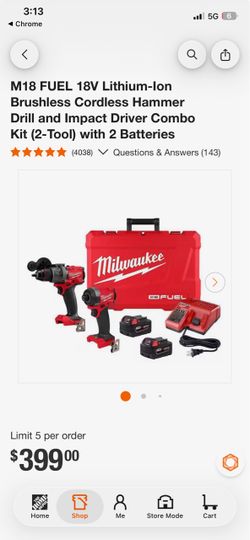 Milwaukee M18 Fuel 2 Tool Combo Kit
