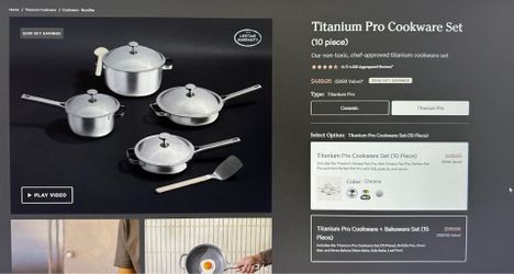 Pots and pans our place brand titanium cookware