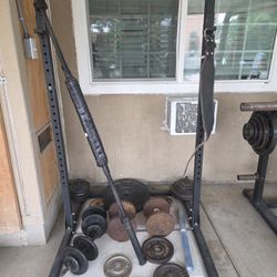 Weights And Rack Also The 2" Long Bar 