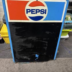 True Vintage 1960s Embossed Metal Advertising Sign