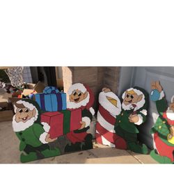 Christmas Wood  Yard Decorations of the 7 Dwarfs 