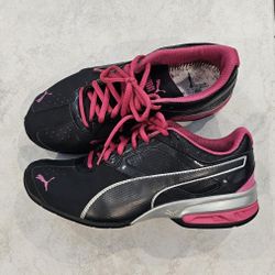 Size 7 PUMA Tazon 6 Women's Synthetic Leather Upper Black Running Shoes Sneakers