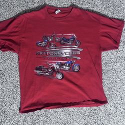 Vintage 1998 red and blue motorcycle tee