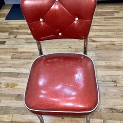 vtg retro red diner chair