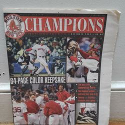 Red Sox November 2004 World Series Champions Boston Herald Commemorative 64- Page Color Keepsake. 