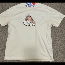 Men Off White Shirt & Socks