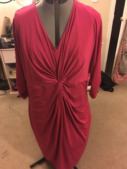 2x pink women's dress