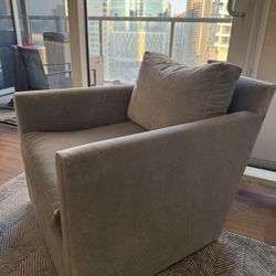 RH Oliver track arm swivel chair