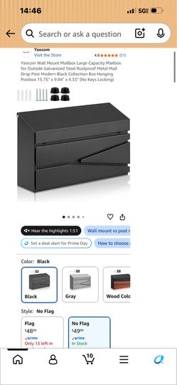 Modern mailbox. Never used