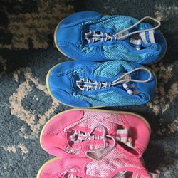Size 11 Kids Water Shoes Blue And Pink