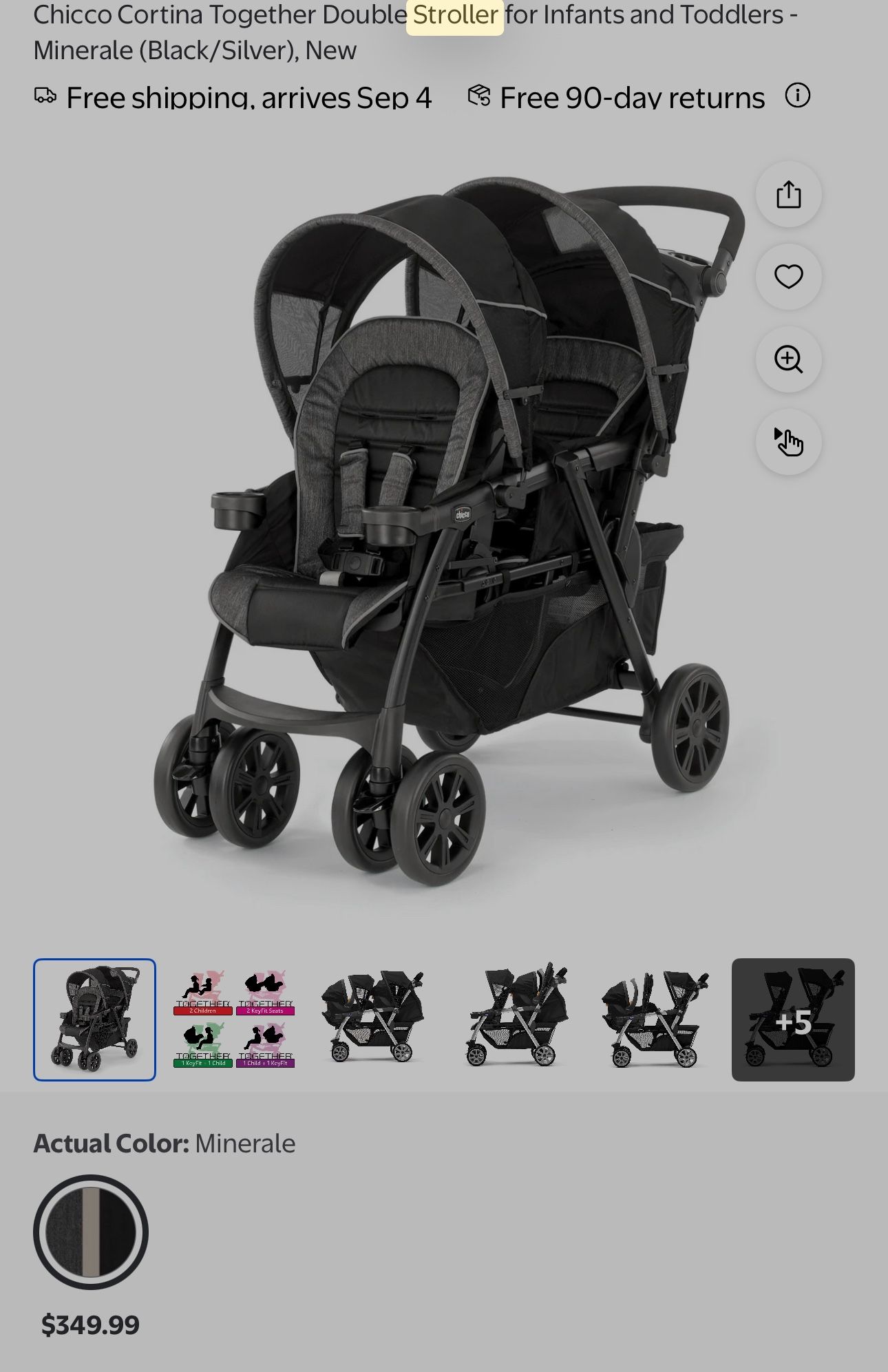 Chicco Cortina Double Stroller 
