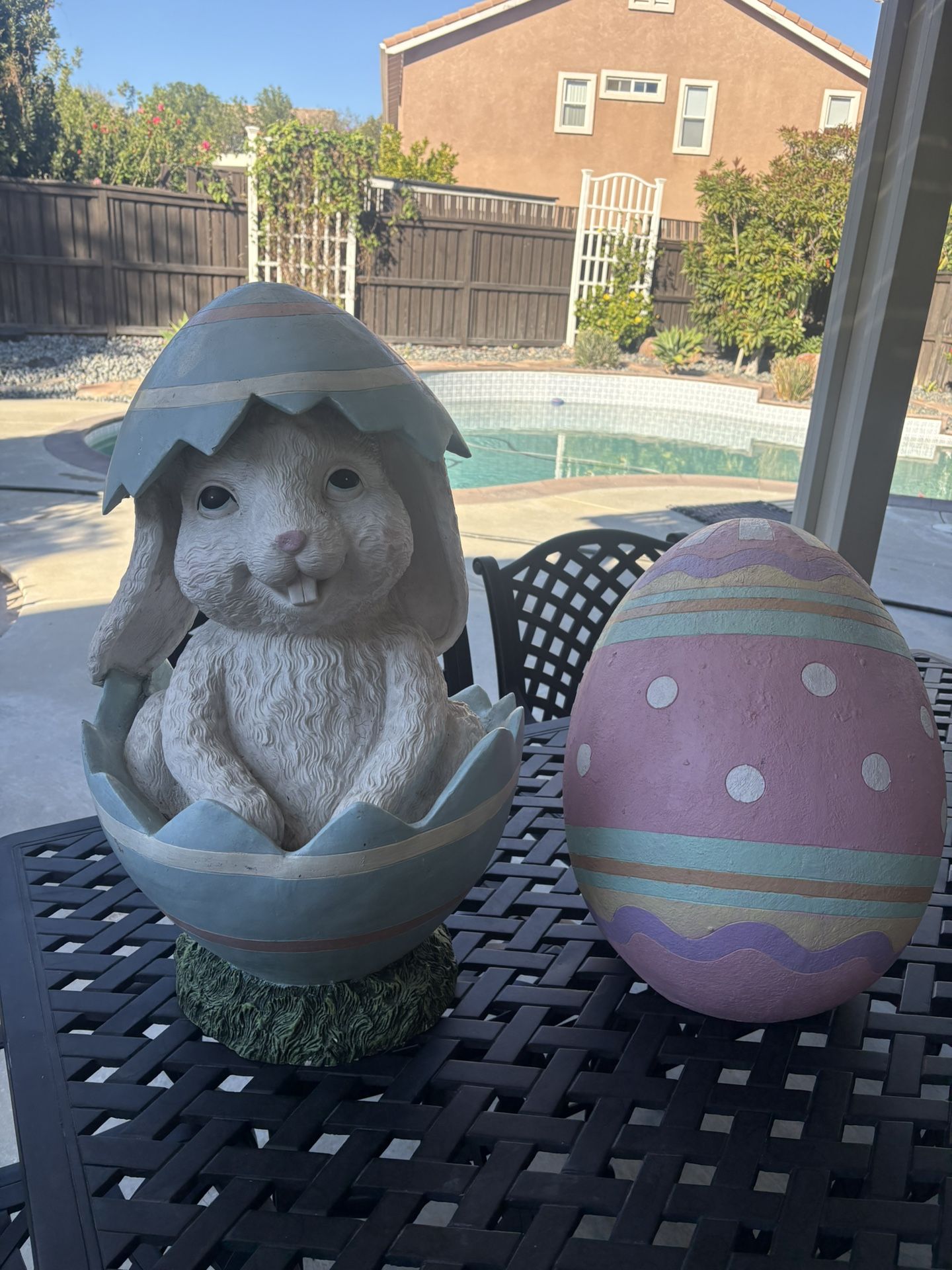 XL Easter Decorations Bunny And Egg