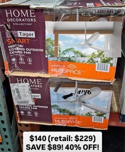 72in Smart Ceiling Fan - Tager