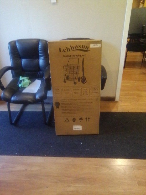 Black Folding Shopping Cart