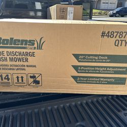 Bolens by MYD 20 inch Side Discharge Push Mower NIB