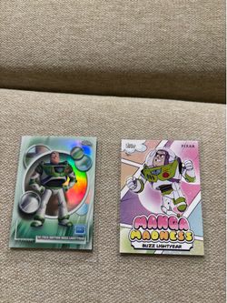 2026 Topps Chrome and Neon Disney #200 Hi-Tech Edition Buzz Lightyear Debut Pixar & Buzz Lightyear Manga Madness