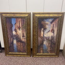 Tuscan Dream 1 & 2, Hand Painted Oil Paintings