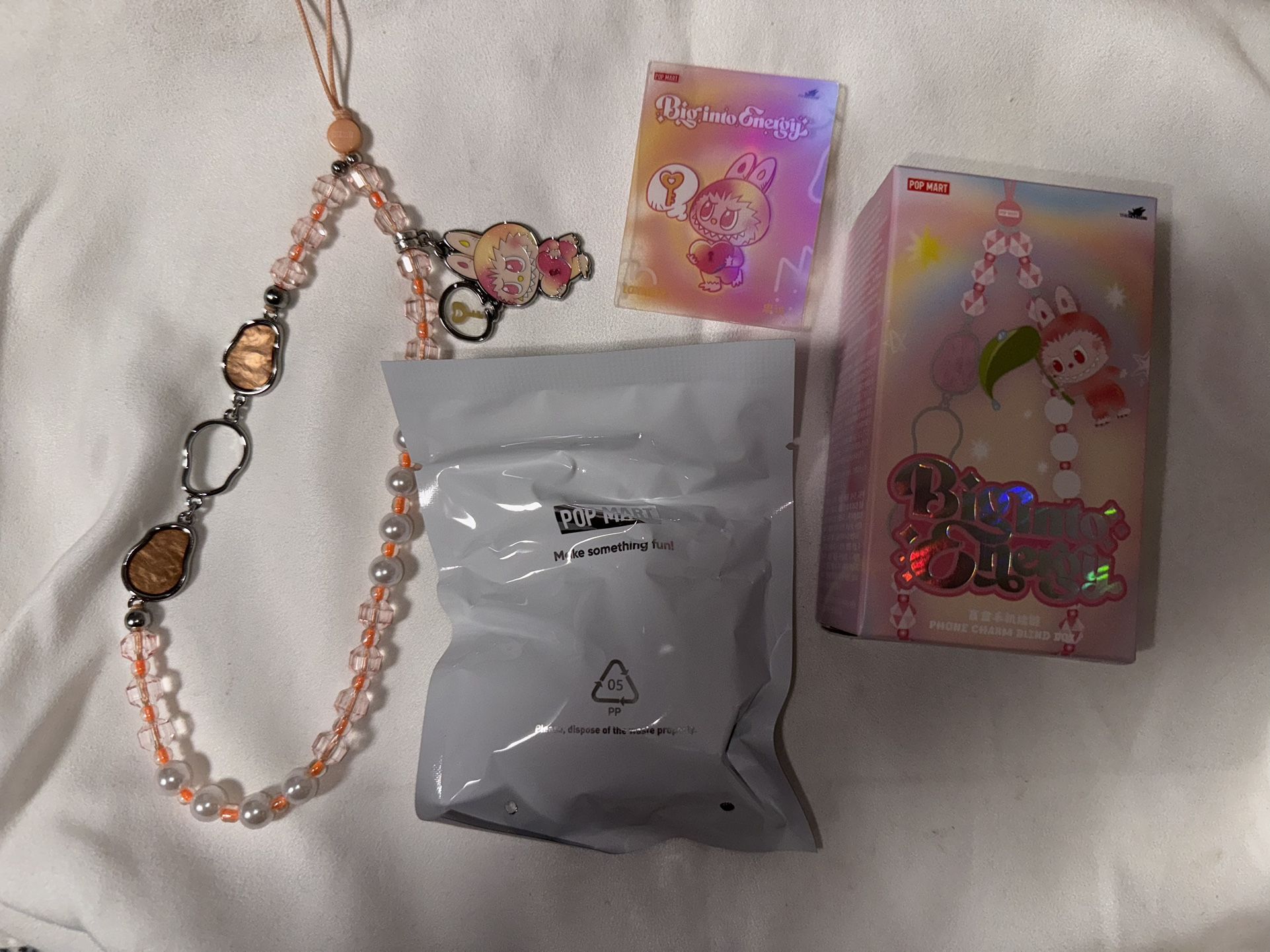 Big Into Energy labubu “Loyalty” Phone Charm 