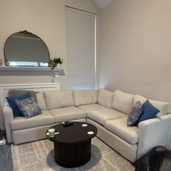 Sectional Sofa - (Living Spaces). 96”x96” - Less Than One Year Old. Will Add Coffee Table Free