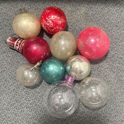 Vintage Glass Xmas Ornaments 