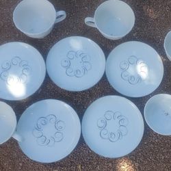 Fancy Set Of Tiny Plates And Tea Cups