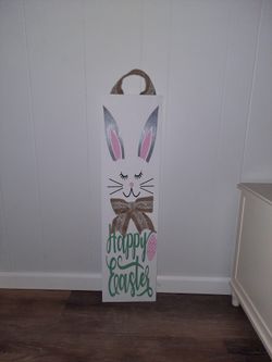 Easter Bunny Wooden Sign