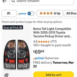 Toyota Tacoma Tail Light 2005-2015