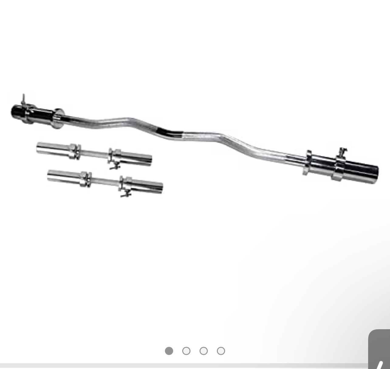 Olympic bar with a curling bar and dumbbell bars