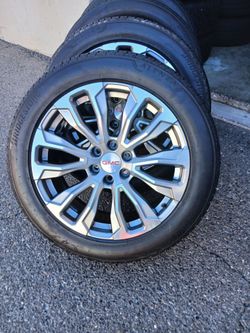 2026 NEW OEM ORIGINAL TAKEOFFS GMC YUKON DENALI PREMIUM 22 INCH HAVE TPMS SENSORS TIRES BRIDGESTONE ALENZA NEW 100  % $ 2299