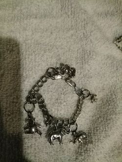 925 silver elephants bracelet