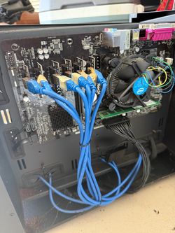 Desktop PC Open Case with Intel CPU