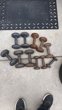 VINTAGE WEIGHTS / 11 DUMBBELLS