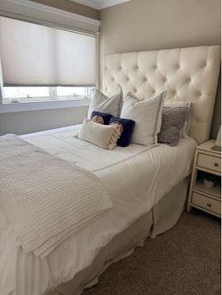Pottery Barn upholstered headboard