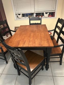 Table chairs and benches