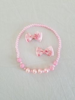 Girl's Necklace And Hair Clips- Girl's Accessories 