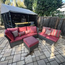 Patio Furniture 3 Piece Couch  Love Seat 